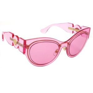 VERSACE CAT EYE PINK TRANSPARENT SHADES